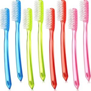 Zopeal Extra Hard and Firm Toothbrush for Adults Bulk Huge Large Long Head Bristle Full Head Manual Toothbrush for Whitening Cleaning(8 Pieces)