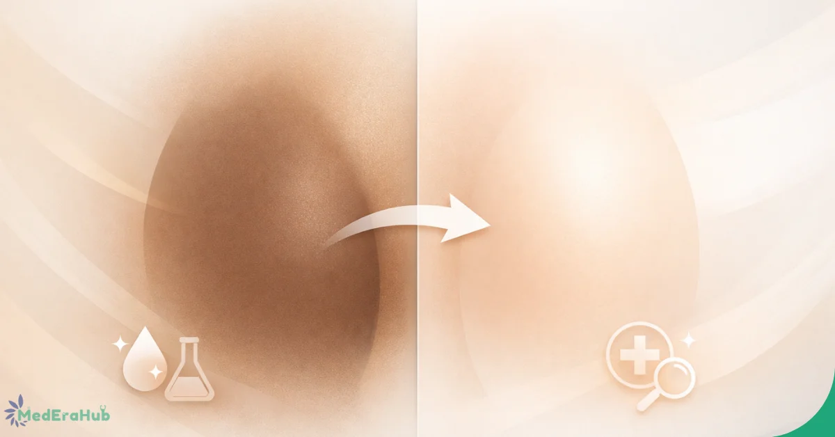 Bleached Bum Hole Before and After