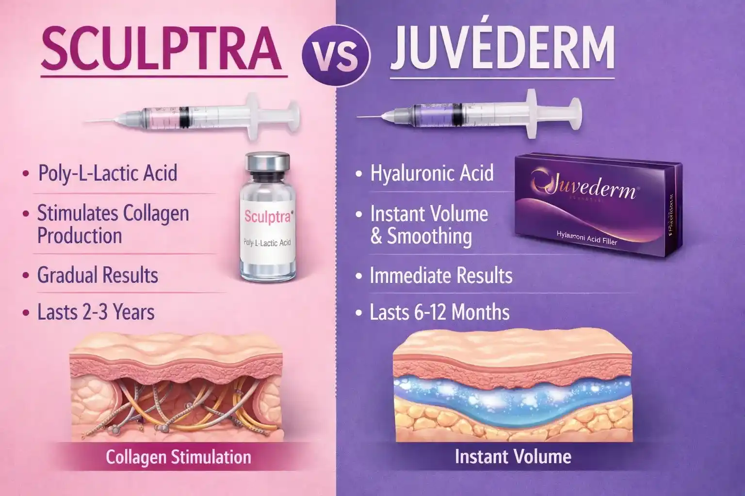 Sculptra vs Juvederm