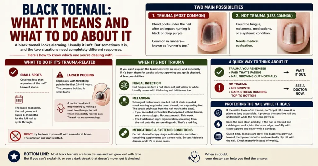 Black Toenail What It Means and What to Do About It